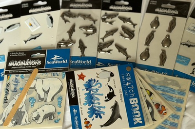 #ad SeaWorld Scrapbooking Lot Stickers Brads Rub Ons Impressions Book Creative Imag $35.00