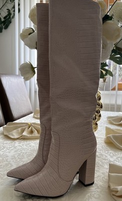 Neu Ungetragen Elegante Stiefel Rosé/Creme Gr. 36 Aus Italien