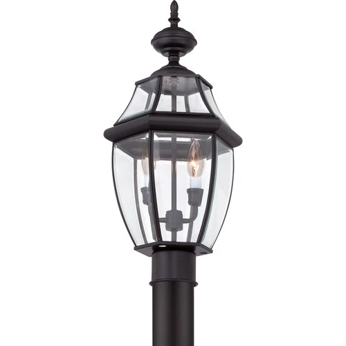 Newbury - 2 Light Large Post Lantern-Mystic Black Finish Outdoor Lantern Quoizel - Picture 3 of 8