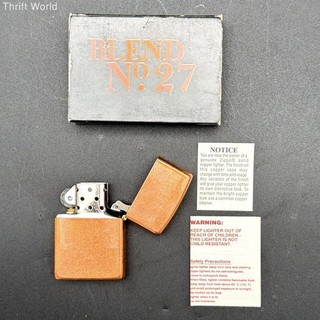 Zippo Marlboro Blend No 27 Solid Copper Lighter 2003 Bradford PA With Box