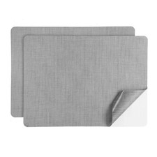 2Pcs 8 x 11" Linen Repair Patch Self-Adhesive Linen Fabric Light Gray
