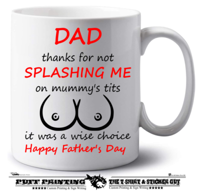 Fathers Day Mug Funny Gift Dad filler Brew coffee Jokes Birthday