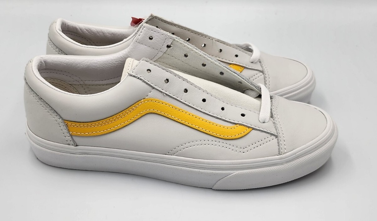 VANS★STYLE 36 LEATHER POP★兼用★SPECTRA YELLOW/TRUE WHITE Vans Style 36 Leather Pop - Spectra Yellow (Size: 6 Mens