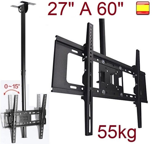 Soporte de techo para tv led 4K smart 26 30 32 40 50 55 60" giratorio 55KG | eBay