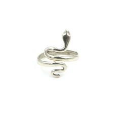 Size 6 // Sterling Snake Ring // Bypass Ring // Adjustable Sterling Ring