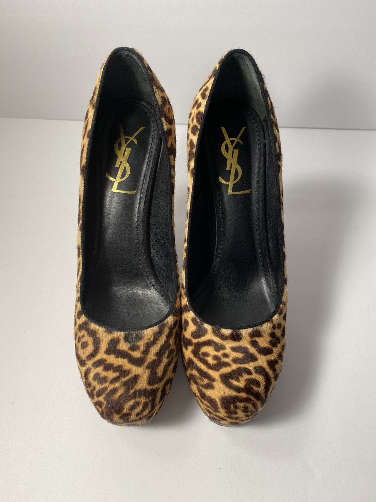 YSL Yves Saint Laurent Tribtoo Pony décolleté per capelli leopardate 36 5 6 6 5 $795
