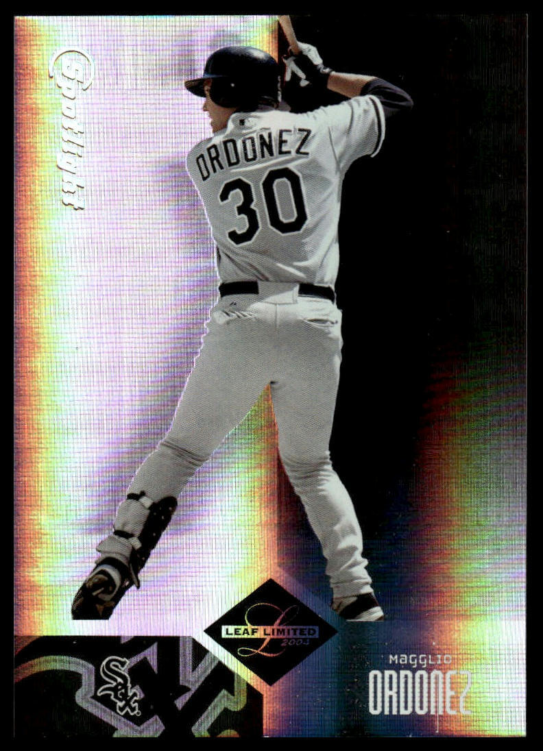 ☆BADBLOOD☆ Ellipse Symbol Cranky Mini Nut Back Silver 2004 Leaf Limited #197 Magglio Ordonez Silver Spotlight #/50