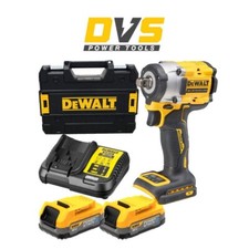 DEWALT DCF921E2T-GB 18V XR 1/2 Compact Impact Wrench, 2x 1.7Ah Power Stack Batts