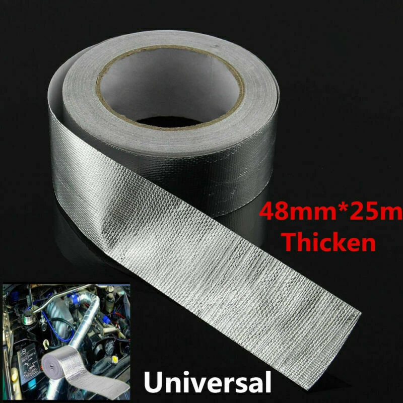 Cinta protectora térmica universal para automóvil 48 mm x 25 m adhesiva con respaldo envoltura resistente 450 °C Foto 4 de 4