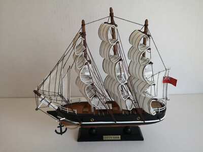 MODELSCHIFF, SEGELSCHIFF, CUTTY SARK, MARITIME DEKORATION, TEEKLIPPER KLEIN 24CM