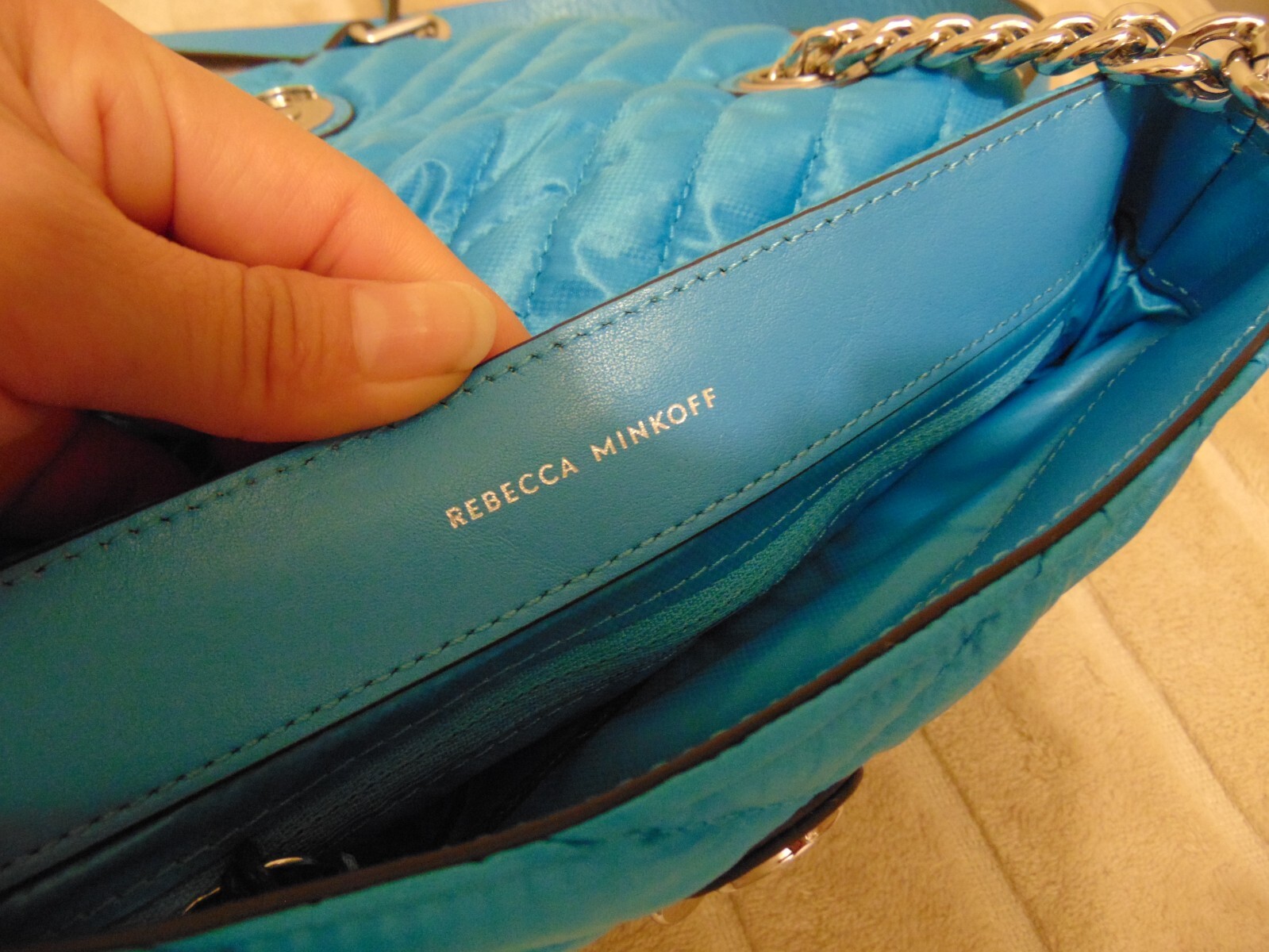 NWT Rebecca Minkoff Edie Quilted Nylon Crossbody Ocean eBay