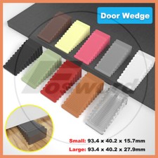 Door Wedge Shaped Rubber Heavy Duty Stop Strong Stopper Jam Jammer Non Slip