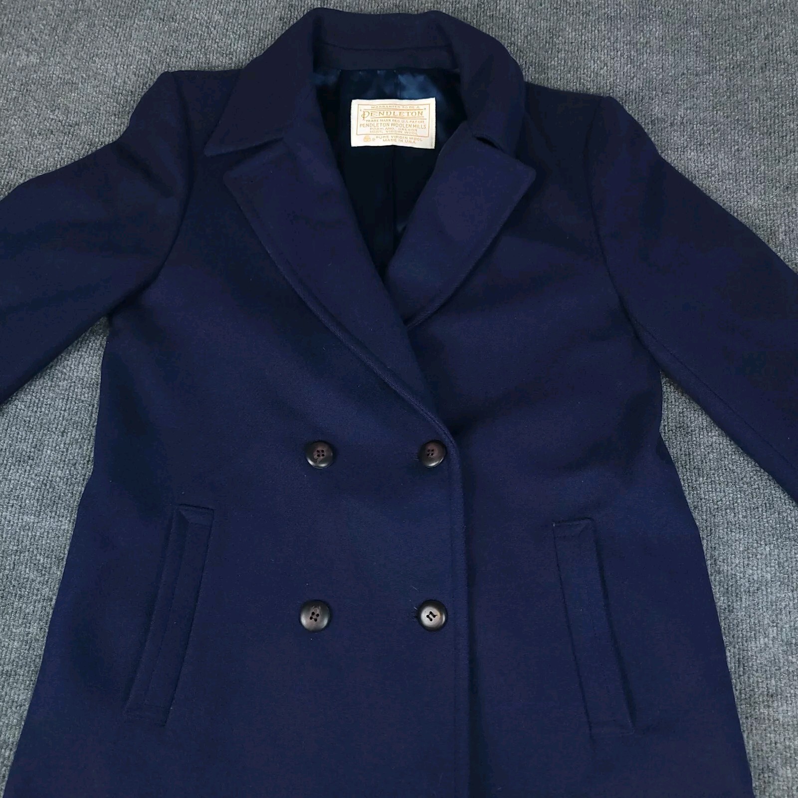 Pendleton Wool Coat Jacket Womens 8 Double Pocket… - image 3