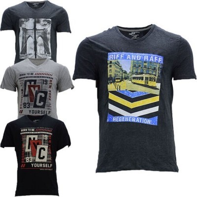 Herren Gedruckt T-Shirts Rundhals Kurzarm Fitness Sommer V Hals Tees Strand 1 PC