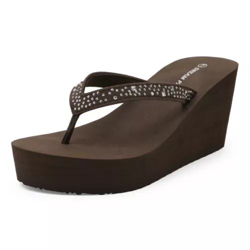 Women Platform Flip Flop Arch Support Comfortable Wedge Flip Flops Thong Sandals - Picture 12 of 23
