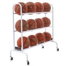Heavy duty,Movable,Wide Body Basketball Cart- for 12 balls/Easy storage Solution