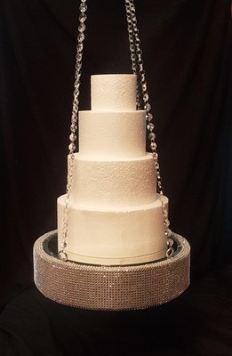 Diamante Plateau Style Cake Suspended Swing Wedding Cake Display See Video Ebay