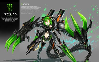 Anime gia monster energy original characters Playmat Gaming Mat