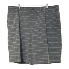 Goodfellow Men  s Gray Stripe Hybrid Swim Shorts Size 42 NWT Below Knee Stretch