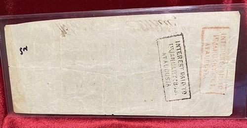 1862 $100 CSA Confederate States Note Civil War One Hundred Dollars August 23 - Picture 2 of 2