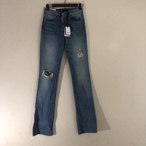 3x1 Jeans Women's Wide Leg Medium Wash 