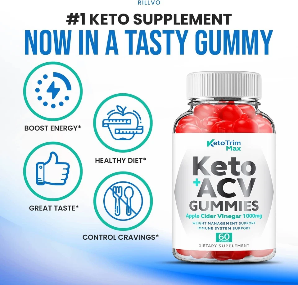 (2 Pack) Keto Trim Max ACV Gummies Keto Trim ACV + Keto Advanced Keto Formula... - Image 3 of 4