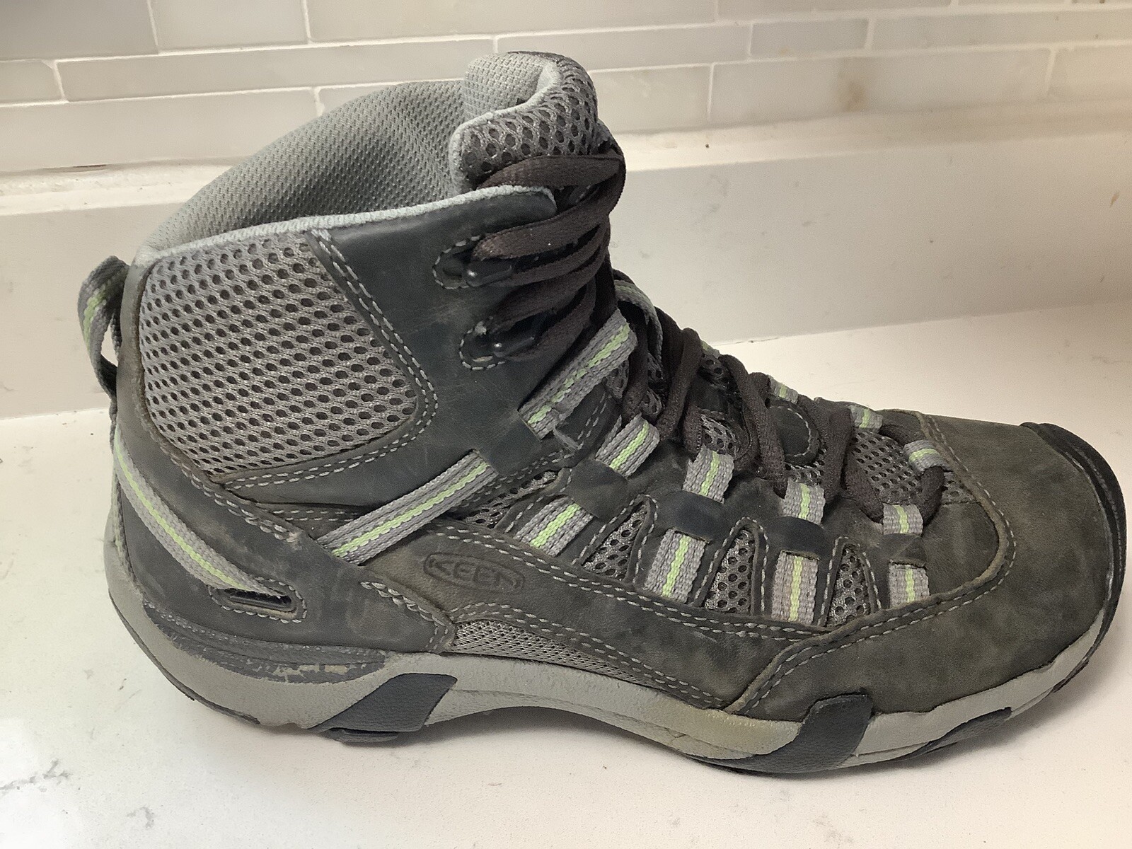 Keen Scarpe da trekking donna Alamosa Mid in pelle grigio stringate taglia 9