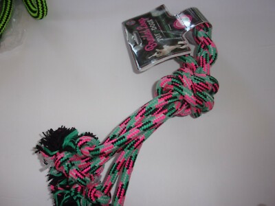 13''  Dog Rope Braided Loop Chew Tug Toy  Bow Wow Pet