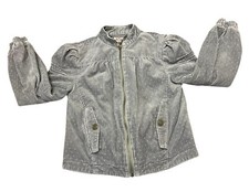 Juicy Couture Kids Girls Corduroy Gray Zip Front Jacket NO SIZE SEE MEASUREMENTS