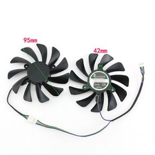 Pair Fans Cooler Fan For DATALAND RX 590 RX 580 Red Devil PLD10015B12H 95mm