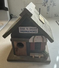 Country Florist Garden Bird House Place And Time Deco Birdhouse Wood Constr