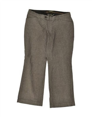 Eddie Bauer Damen Bootcut Freizeithose US 14 XL W36 L30 Grau Baumwolle BI71