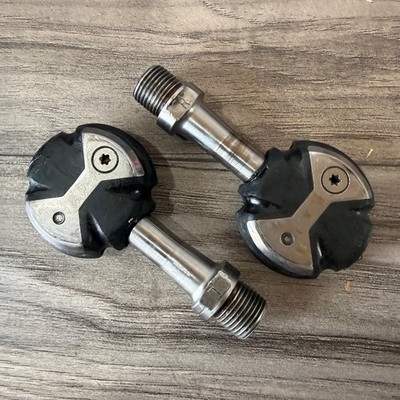 Speedplay Zero Black Stainless Spindle Clipless Pedals No Cleats Worn Pedal Body