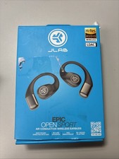 New JLab Epic One Sport Air Conduction Wireless Earbuds Black EBEPOPSPRTRBLK82