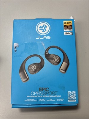 New JLab Epic One Sport Air Conduction Wireless Earbuds Black EBEPOPSPRTRBLK82