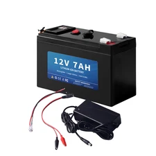 12V7Ah Rechargeable Li-ion Battery With Charger For Off-grid Applications