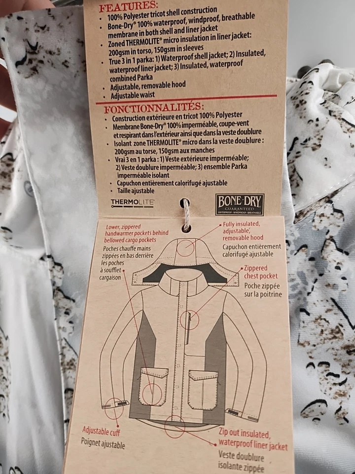 New W/ Tags Redhead Tundra Silent Stalker 3N1 Parka Men's Size XL (#L3-F1) - Image 3 of 4