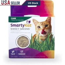 Pet Cat Grass Seed Grow Kit Organic Oat Grass Indoor Outdoor Healthy Treats New