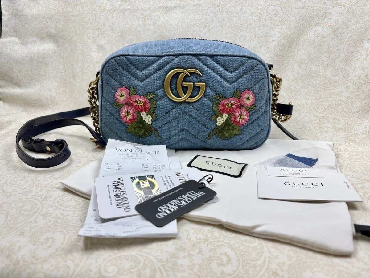 Gucci Marmont Denim Bags & Handbags for Women for sale | eBay