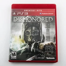 Dishonored Greatest Hits PS3 Action Stealth - Case+Art+Manual, NO GAME DISC