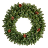 artplants Deko Kranz Tannenkranz Heinola, Mit Zapfen, GrüN, Ø45Cm