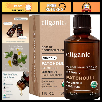 100% Pure Organic Patchouli Essential Oil for Aromatherapy Diffuser | Non-GMO