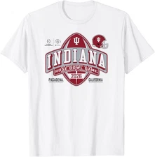 Indiana Hoosiers Rose Bowl 2025-2026 CFP Quarterfinal White T-Shirt