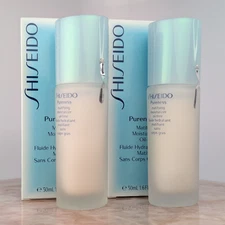 Shiseido Pureness Oil-Free Matifying Moisturizer (2-1.6 oz bottles) NIB NOS HTF