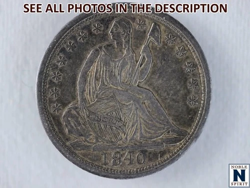 NobleSpirit GEM BU 1840 No Drapery Seated Liberty Half Dime Stunning Luster