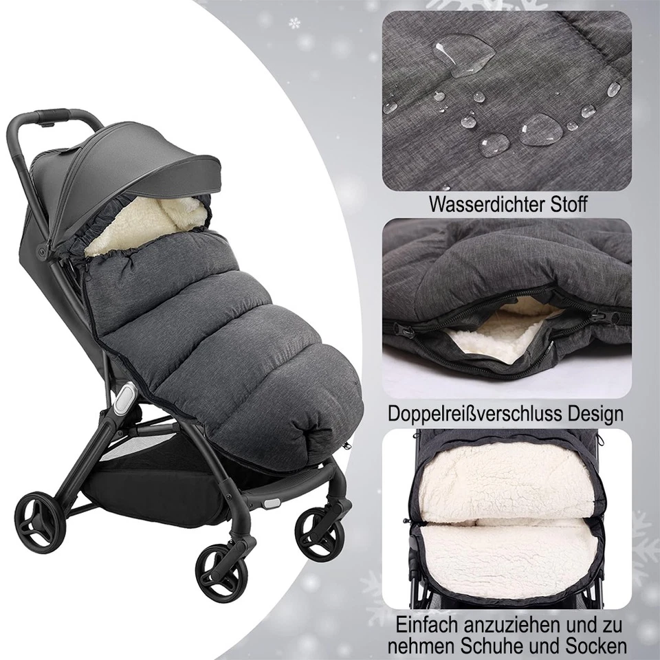 Winterfußsack Kinderwagen Winter Fußsack Kinderfußsack für Buggy Babyfußsack DE - Bild 4 von 4
