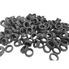 50PCS 1/32 Modellauto Gummireifen Display Zubehör Schwarze Reifen Set R