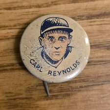 Carl Reynolds Vintage Baseball Pinback Button Pin Collectible Memorabilia