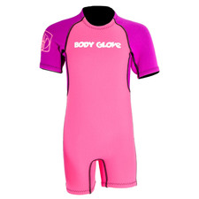 Body Glove Childs Back Zip Pro 3 Spring Suit Violet/Pink - Kids Suit Girls Swim
