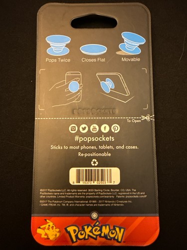 Popsockets Poignée et Support Téléphone Universel Pokémon Pokeball & Evoli Pop Socket Neuf - Photo 6 sur 6